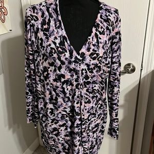 Torrid Purple Leopard Cardigan Size 1